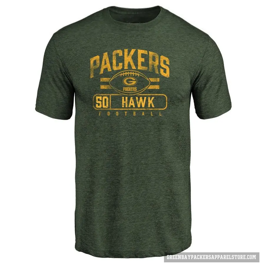 Men's ＃50 A.J. Hawk Green Bay Packers Green Flanker T-Shirt