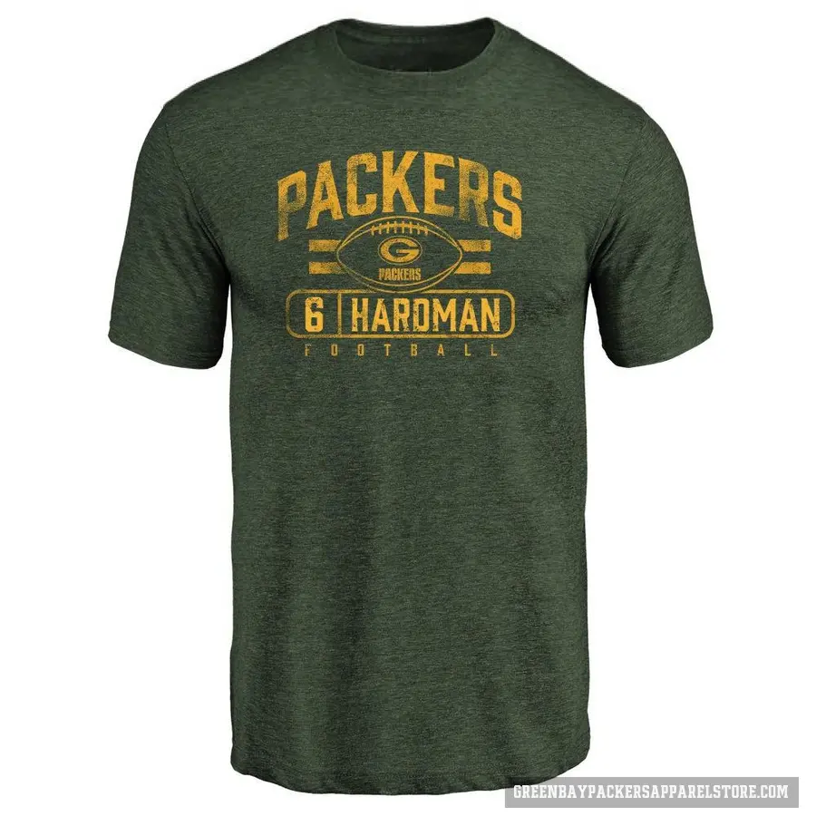 Men's ＃6 Mecole Hardman Green Bay Packers Green Flanker T-Shirt