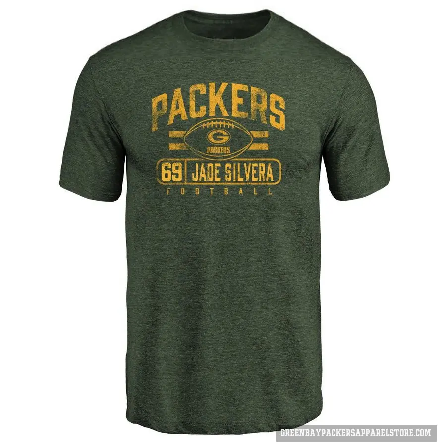 Men's ＃69 Nesta Jade Silvera Green Bay Packers Green Flanker T-Shirt
