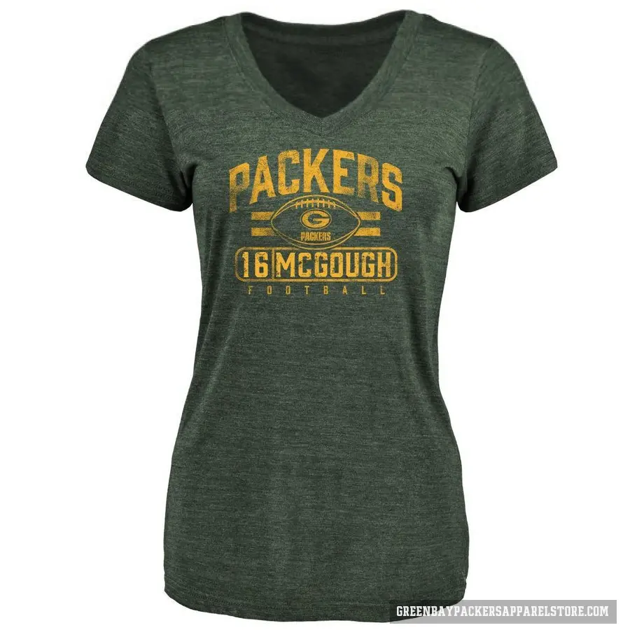 Women's ＃16 Alex McGough Green Bay Packers Green Flanker T-Shirt