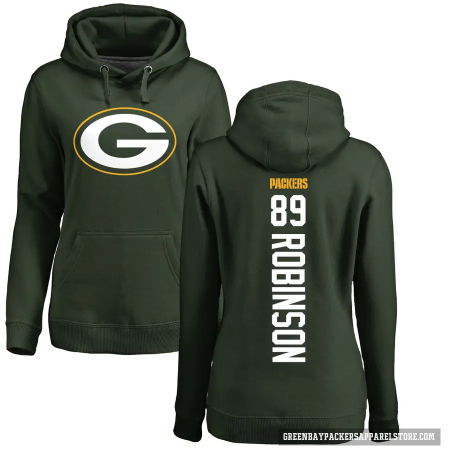 Women's ＃89 Dave Robinson Green Bay Packers Green Pro Line Backer Pullover Hoodie