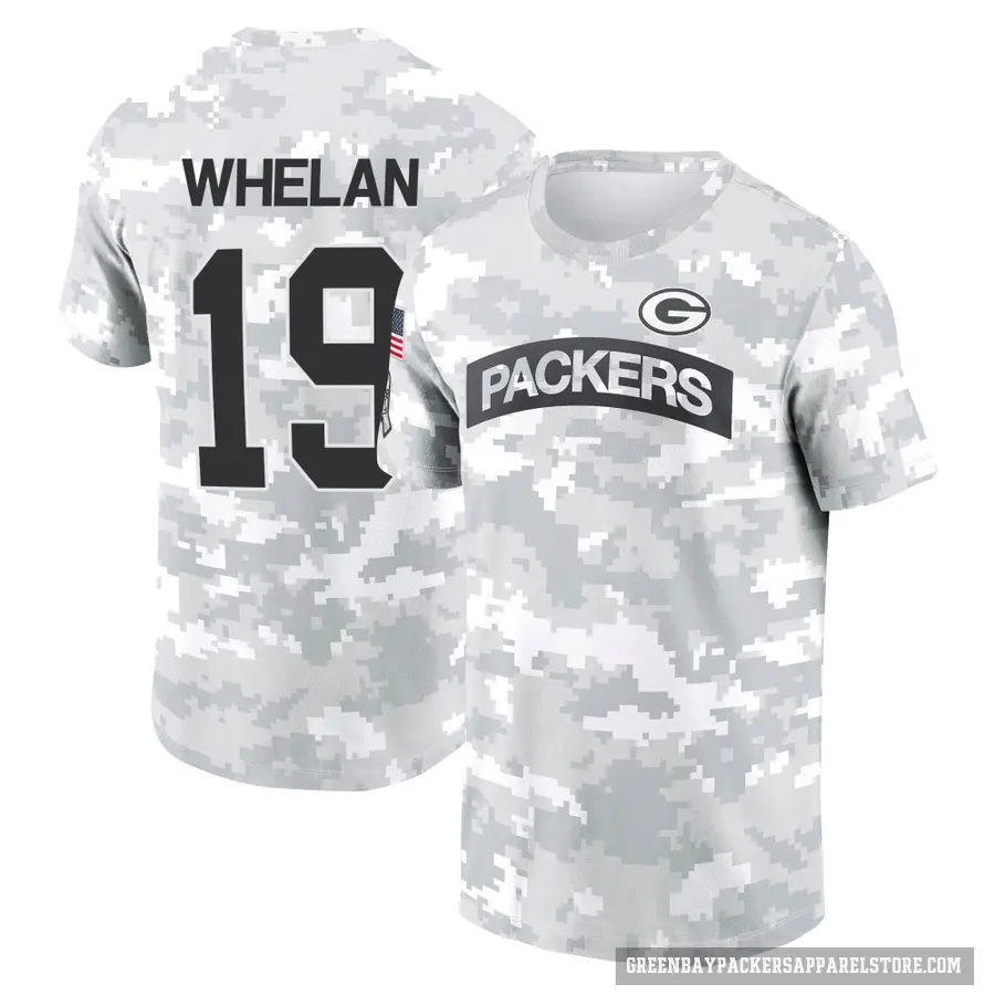 Youth ＃19 Daniel Whelan Green Bay Packers Camo Arctic 2024 Salute to Service Performance T-Shirt