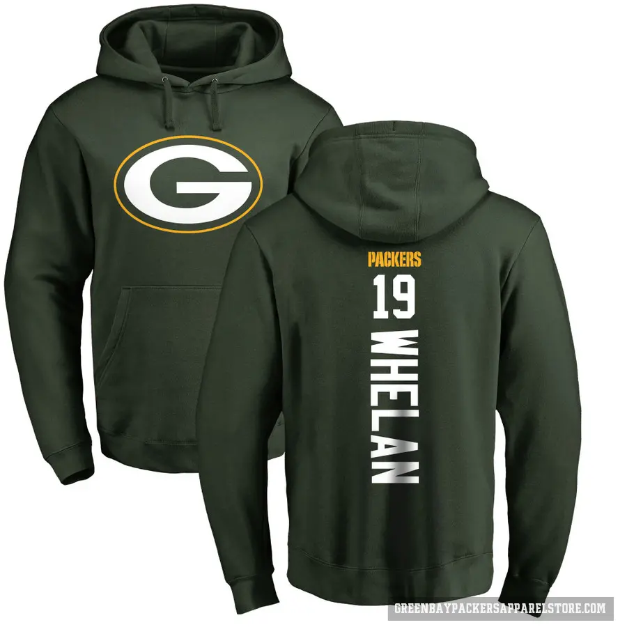 Youth ＃19 Daniel Whelan Green Bay Packers Green Pro Line Backer Pullover Hoodie