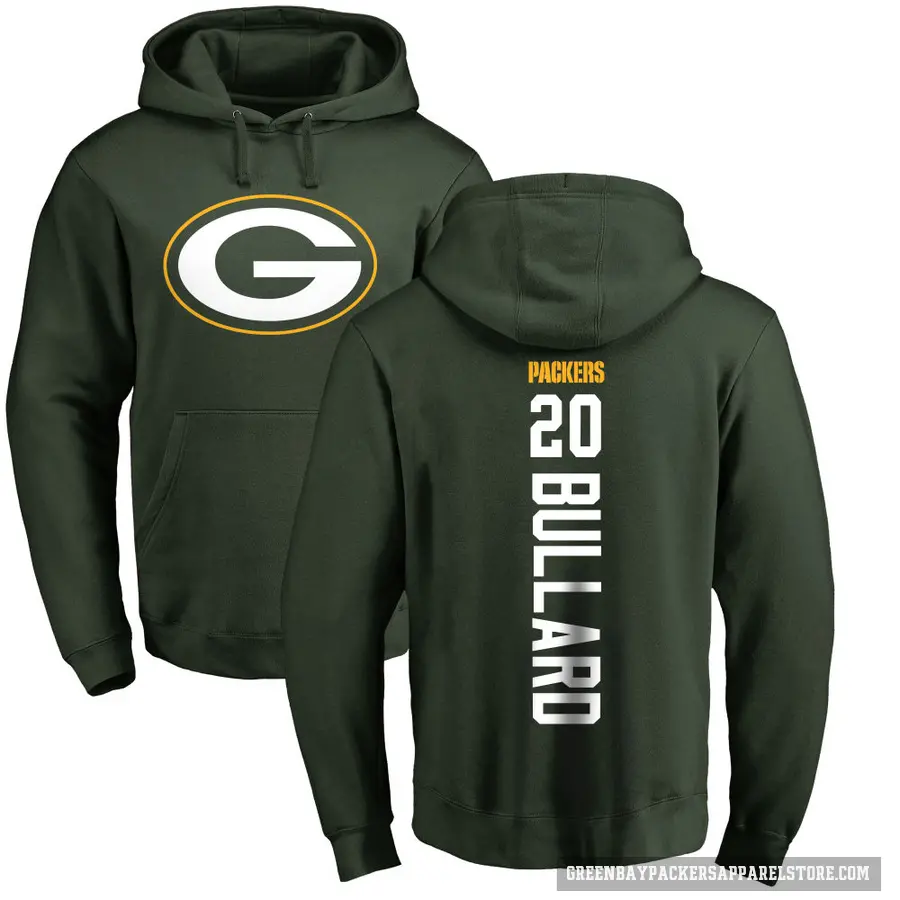 Youth ＃20 Javon Bullard Green Bay Packers Green Pro Line Backer Pullover Hoodie