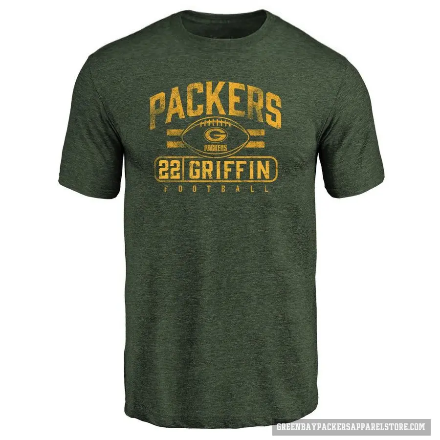 Youth ＃22 Tulu Griffin Green Bay Packers Green Flanker T-Shirt
