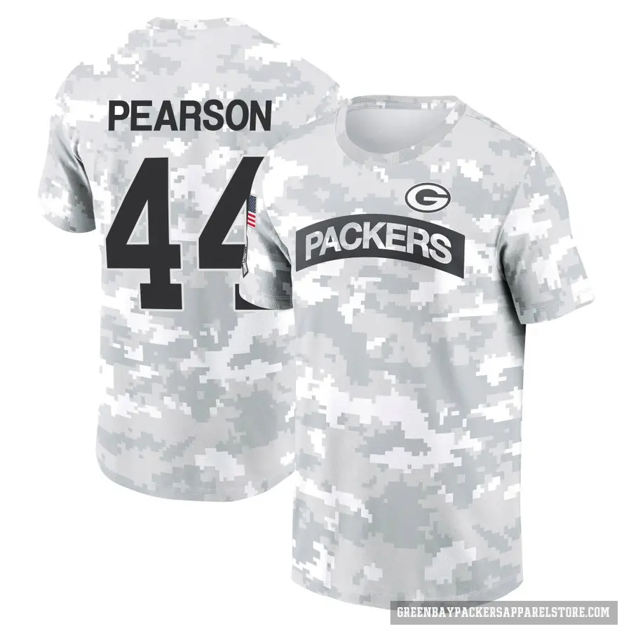 Youth ＃44 Henry Pearson Green Bay Packers Camo Arctic 2024 Salute to Service Performance T-Shirt