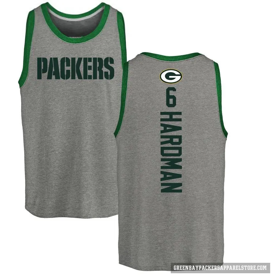 Youth ＃6 Mecole Hardman Green Bay Packers Ash Backer Tank Top