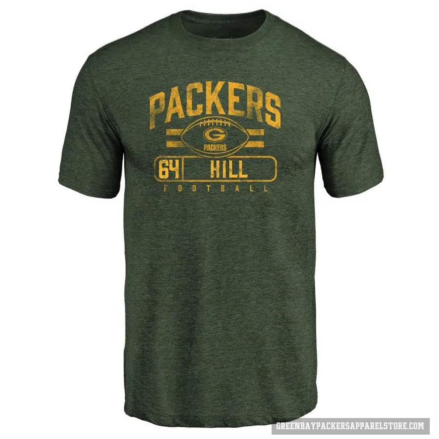 Youth ＃64 Trey Hill Green Bay Packers Green Flanker T-Shirt