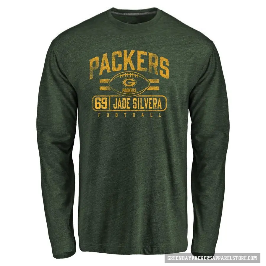 Youth ＃69 Nesta Jade Silvera Green Bay Packers Green Flanker Long Sleeve T-Shirt