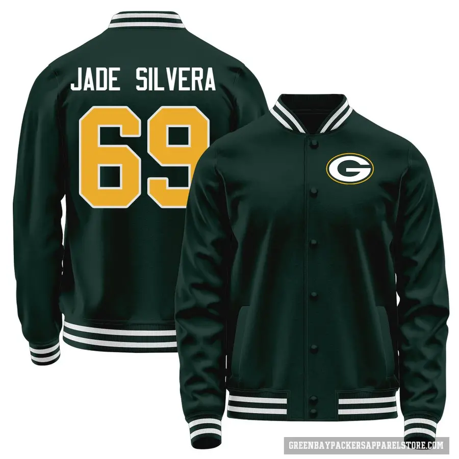 Youth ＃69 Nesta Jade Silvera Green Bay Packers Green Full-Snap Name & Number Jacket